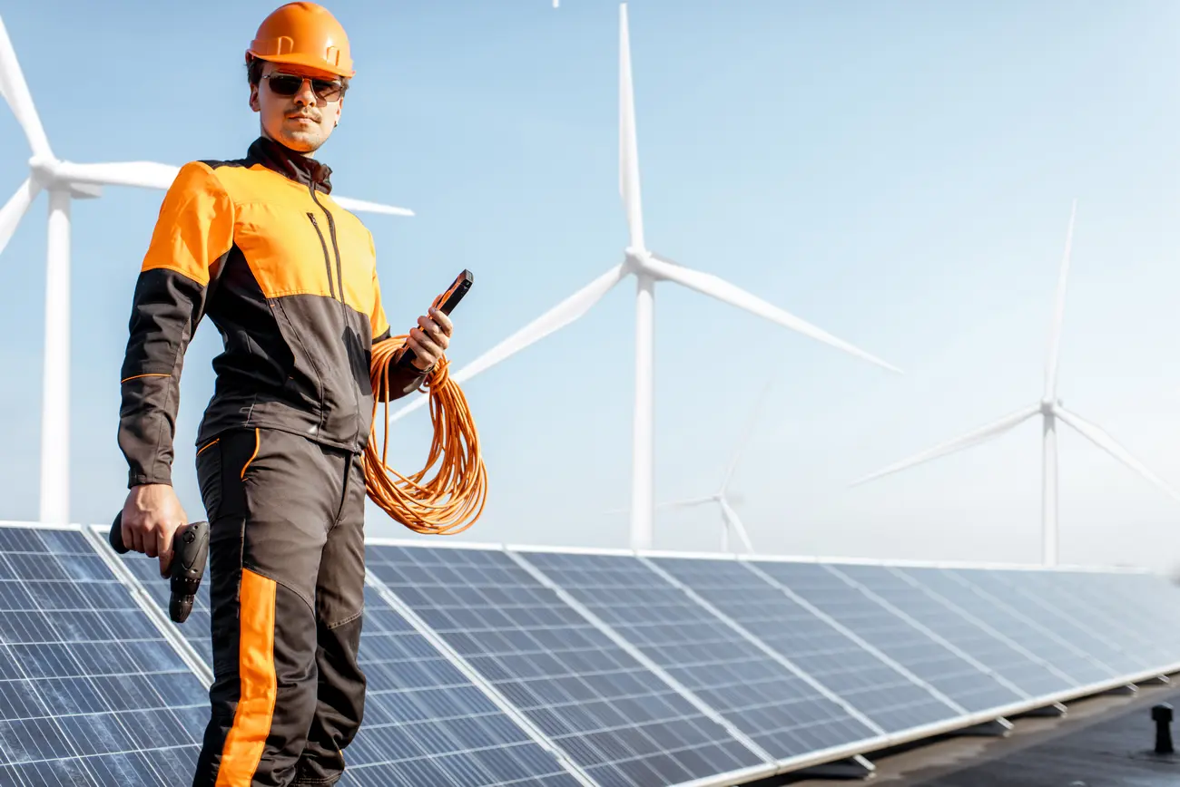 well equipped workman on a solar station 2025 03 14 17 10 51 utc